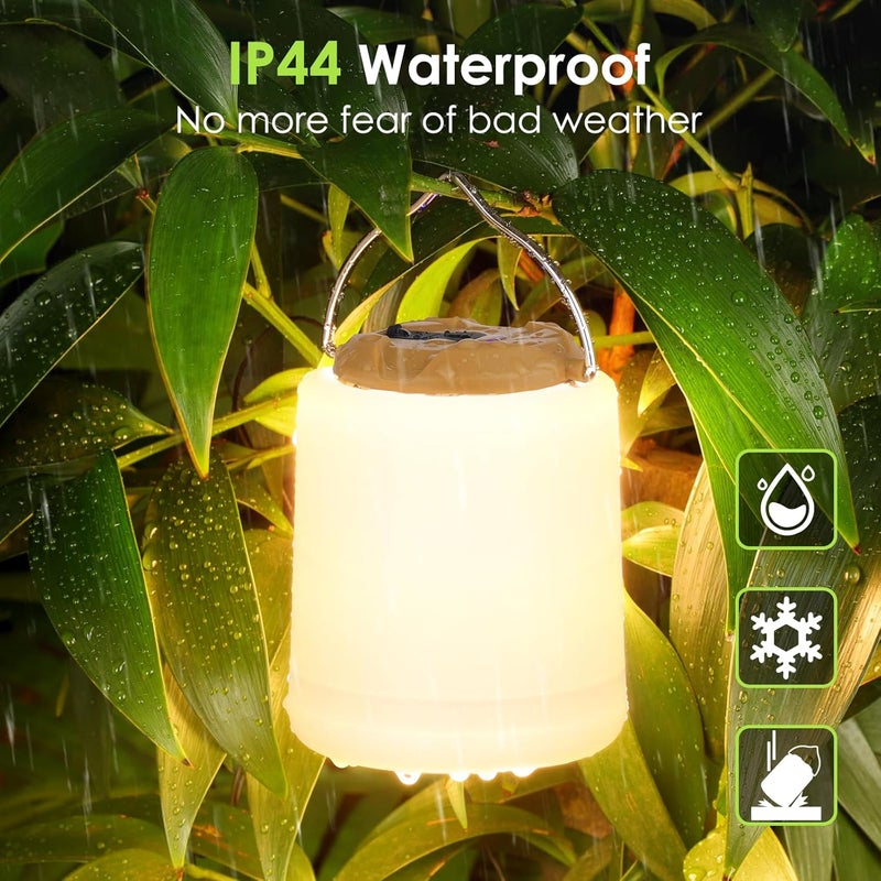 BOBKID LED Camping Lantern, Rechargeable Camping Light, 4 Modes Outdoor Flashlights Lanterns with 1000LM, Water Resistant Portable Emergency Camp Light for Hurricane Hiking Survival Kits - Khaki - Image 5